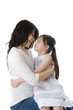 mother and daugther sitting on lap mother and daugther sitting on lap