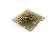 Illustration: 3d rendered concept of a qr-code. 3d rendered concept of a qr-code.
