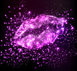Vektor: vector halftone lips illustration vector halftone lips illustration