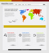 web design template with world map web design template with world map