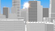 city ​​from one side