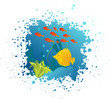 Grunge underwater background Grunge underwater background