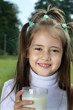 girl with milk glass