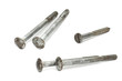 Rusty screws isolated