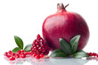 pomegranate isolated on the white background