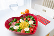Hearth shape salad Hearth shape salad