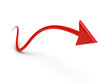 arrow in business graph 3d render