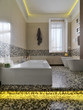 Photo: vasca da bagno in bagno moderno e mosaico vasca da bagno in bagno moderno e mosaico