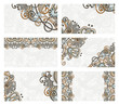 vector floral business card set