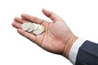 Coins in hand
