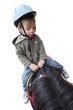 enfant faisant du poney