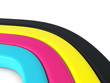 CMYK concept 3d render illustration