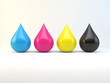 CMYK concept 3d render illustration