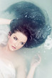 Woman relaxing in water
