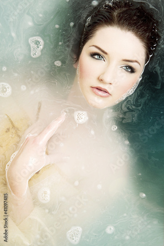 Photo: Beautiful woman in water Beautiful woman in water