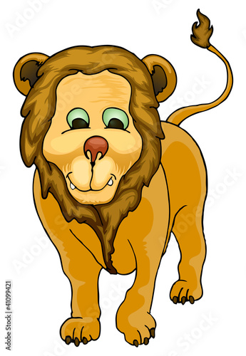 Vector: cute lion isolated in white cute lion isolated in white