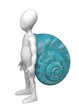 3d render of cartoon character with shell 3d render of cartoon character with shell