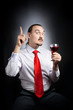 Man with glass of wine