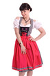 Junge Frau posiert im Dirndl