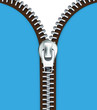 Metallic zipper