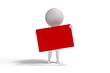 3d human with red letter 3d human with red letter