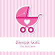 Bright baby girl card