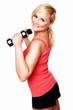 Gorgeous young woman working out