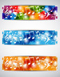 music colorful banners