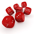 3d dice on white background