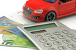 taschenrechner mit auto und schweizerfranken