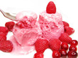 pink fruit ice-cream with raspberry pink fruit ice-cream with raspberry