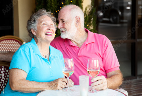 Photo: Senior Couple - Wine and Conversation Senior Couple - Wine and Conversation