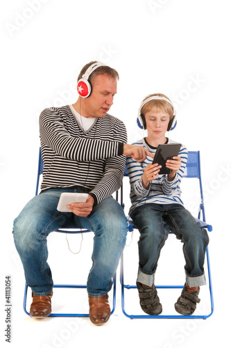 Photo: Father and son playing Father and son playing