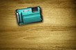 cyan compact camera