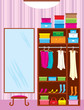 Wardrobe room. Furniture