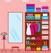 Wardrobe room. Furniture