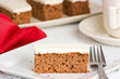 Succulent Carrot Cake on white plate. Shallow depth of field