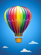 Hot air balloon flying