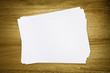 blank paper on desk