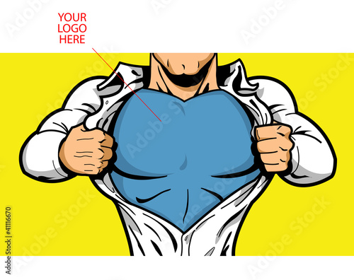 Vector: Superhero Chest for Your Logo Superhero Chest for Your Logo