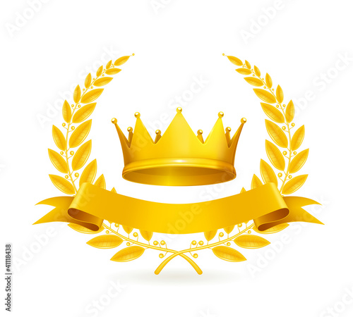 Vector: Vintage emblem, gold Vintage emblem, gold