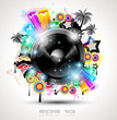 Music Club background for disco dance international event