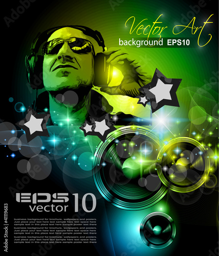 Vector: Alternative Discoteque Music Flyer for Miami night Alternative Discoteque Music Flyer for Miami night