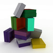 3D empty boxes with cover for gifts 3D empty boxes with cover for gifts
