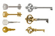 Set of retro and modern keys
