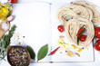 Ingredients fof making Italian Pasta