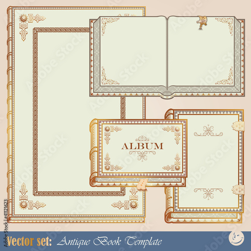 Vector: Templates antiquarian books for the design of your work Templates antiquarian books for the design of your work