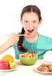 little beautiful girl have a breakfast little beautiful girl have a breakfast