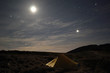 yellow tent under starry sky and moonlight yellow tent under starry sky and moonlight