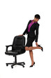 Businesswoman checking her heels